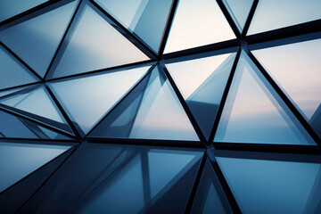 Architecture of geometry at glass window
