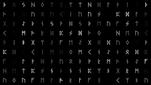 Runes Occult Pattern Random Loop Animation for Halloween