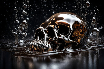 skull on the water