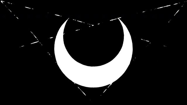 Inverted Pentagram and Crescent Moon Animation