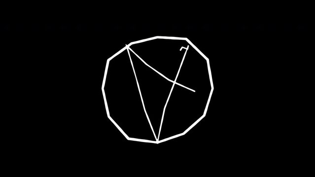 Halloween Inverted Pentagram Wiggle Lines Animation
