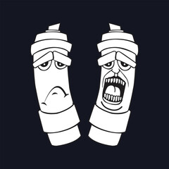 Pilox can cartoon character vector.