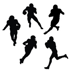 American Football Player Vector Silhouette