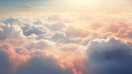 Fototapeta na wymiar Sunset Sunrise Sky with Colorful Clouds Graphic Resource, Generative AI
