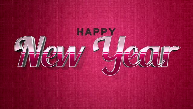 Retro Happy New Year text set on a red grunge texture. Vintage-themed promotions and business campaigns, motion abstract background exudes seasonal flair and nostalgic charm