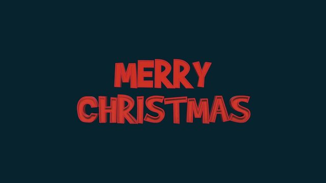 Unveil festive joy with Cartoon Merry Christmas text on a vibrant blue gradient. Perfect for business promos and seasonal campaigns, motion abstract background blends winter style and holiday fun