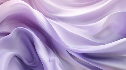 Beautiful silk flowing swirl of pastel gentle calming lilac and light purple cloth background. Mock...