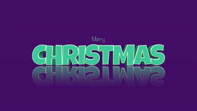 Unveil festive joy with Cartoon Merry Christmas text on a vibrant purple gradient. Perfect for business promos and seasonal campaigns, motion abstract background blends winter style and holiday fun