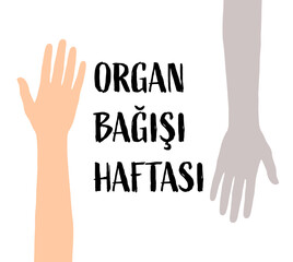 Organ Bağışı Haftası template design. text translate: Organ Donation Week