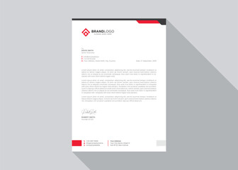 Modern letterhead, corporate official letter, creative abstract professional newsletter, editable vector template design