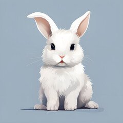 white rabbit on white rabbit, animal, bunny, white, isolated, pet, mammal, fluffy, fur, pets, easter, cute, hare, small, 