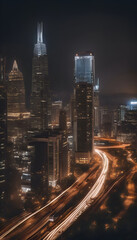 Fototapeta na wymiar Shanghai Lujiazui Finance and Trade Zone of the modern city night view