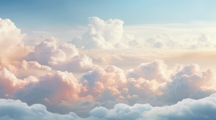 Blue Sky with Clouds Graphic Resource, Generative AI