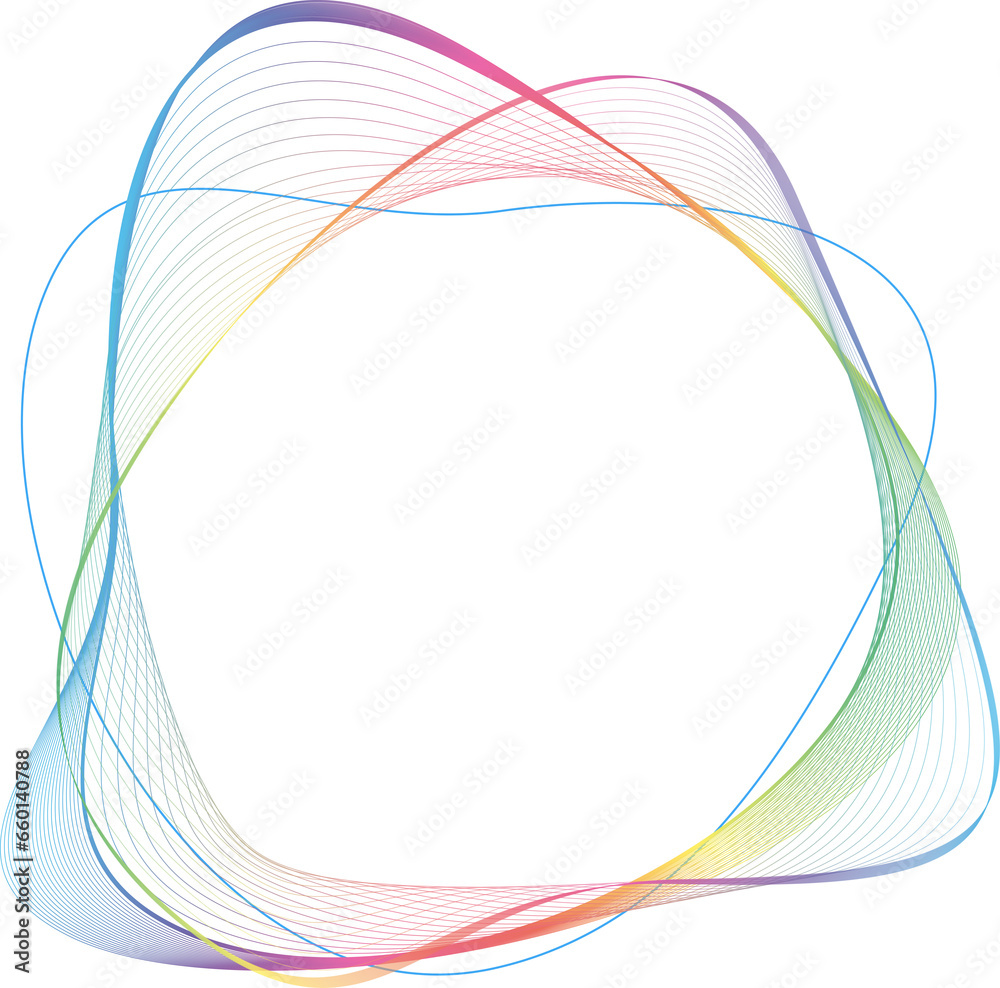 Aufkleber data transfer, big data, network connectivity structure. curved frame made of dynamic neon curved li