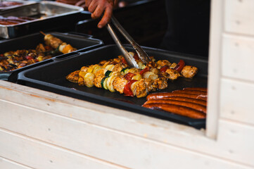 grilled meat on the grill
