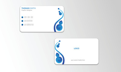  Luxury, modern, elegant business card design. Creative and clean corporate business card template,  double-sided business card design.
