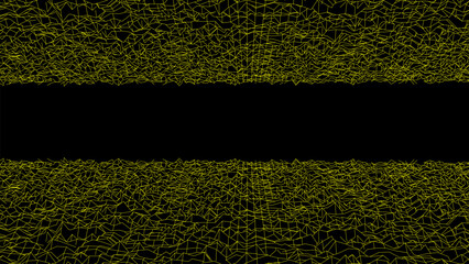 Style pattern destroyed background. Digital wireframe grid texture, network connection technology. Vector illustration.