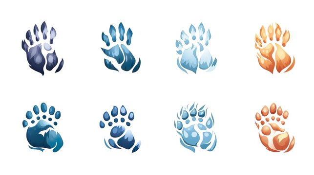 animal paw print vector