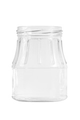 transparent glass jar. on an empty background. PNG