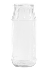 transparent glass jar. on an empty background. PNG