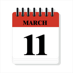 March 11 calendar date design