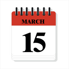 March 15 calendar date design