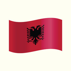 vector flag of Albania national emblems