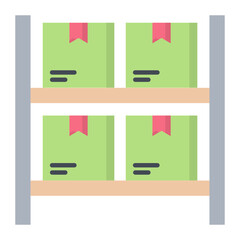 Rack Boxes Flat Icon