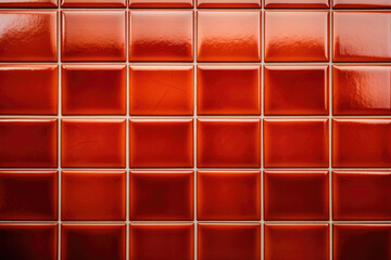 Texture of glossy terra cotta tiles, with a rich and vibrant color palette and a smooth, polished surface.