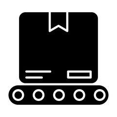 Fototapeta premium Conveyor Belt Glyph Icon