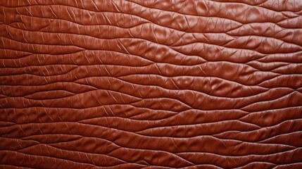 Fototapeta premium Closeup of Embossed Sheepskin Leather The surface of this leather has been pressed with a pattern, creating a raised design. Its texture is both visually and tactfully interesting, adding