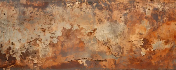 Foto op Canvas Texture of aged and crumbling rusty iron, with a fragile and flaky surface and hints of exposed metal. © Justlight