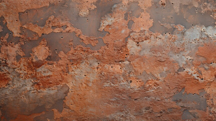 Closeup of weathered steel A somewhat aged and wornout appearance with small pits and rust spots. The steel has a warm reddishbrown color and a rough, weathered texture.