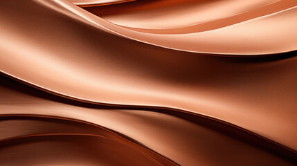 A closeup of delicate grooves and lines in a satin copper texture, creating a mesmerizing rippled effect.