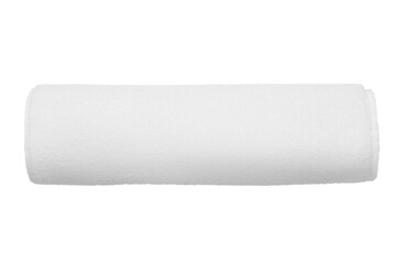 Folded white towel. On an empty background. PNG