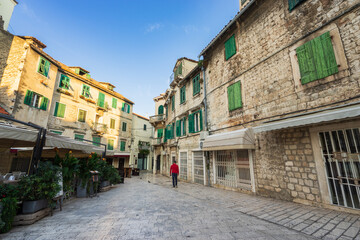 Fototapeta na wymiar Old town square in Split. Croatia