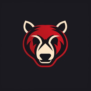 minimalistic company logo depicting a bear's head