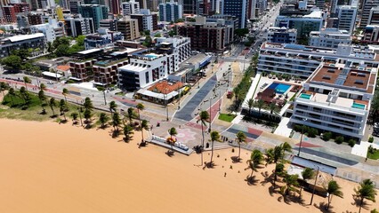 Famous Square At Joao Pessoa In Paraiba Brazil. Seascape Landscape. Coast City. Urban Downtown. Cityscape Background. Famous Square At Joao Pessoa Paraiba Brazil.