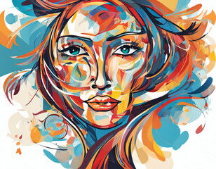Abstract Portraits Person Art Colorful Stylish