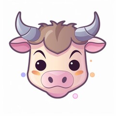 Fototapeta premium Kawaii Bull Illustration