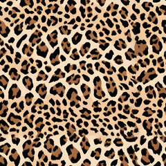 Seamless leopard pattern, jaguar texture, animal fur, African animal texture.