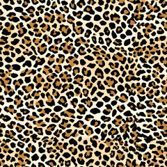 Seamless leopard pattern, jaguar texture, animal fur, African animal texture.