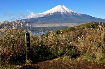 道志山塊の平尾山山頂より望む富士山

