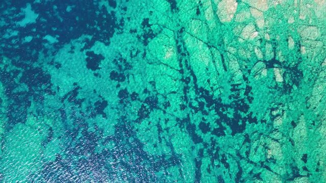 Drone footage over the crystal clear waters of Sardinia, Italy. Shot on a DJI Mini 3 Pro in 4k at 30fps. 