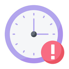 Time Error Flat Icon