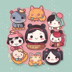 Kawaii Chinese Illustration