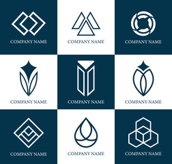 vector set of logo design