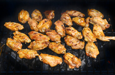Grilled chicken barbecue for lunch