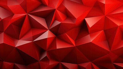 Fototapeta premium Abstract red low polygon triangles mesh