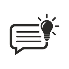 Suggestion icon. Vector icon isolated on white background.